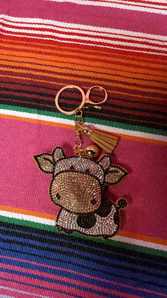 Cow keychain